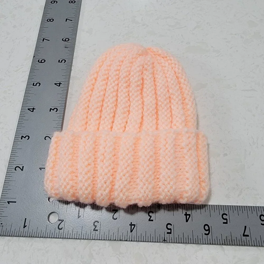 Hand Knit Baby Infant Hats‎ Lot Of 3